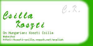 csilla koszti business card